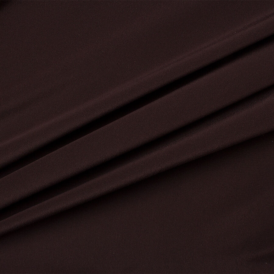 Dark Brown Silk Crêpe de Chine