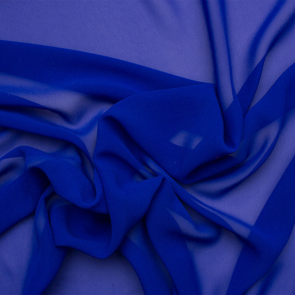 Electric Blue Silk Georgette
