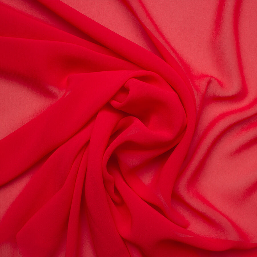 Lipstick Red Silk Georgette