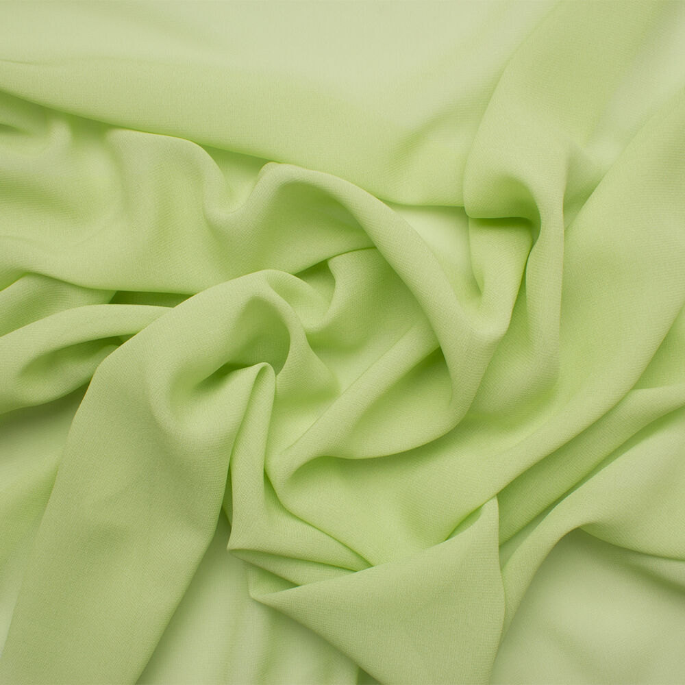 Pistachio Green Silk Georgette