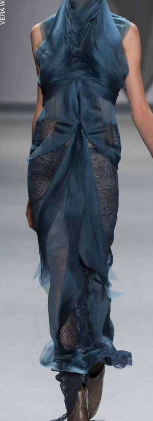 Navy Blue Shot Silk Chiffon