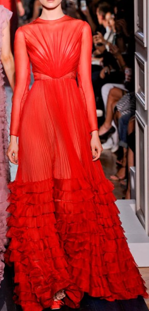 Coral Silk Georgette