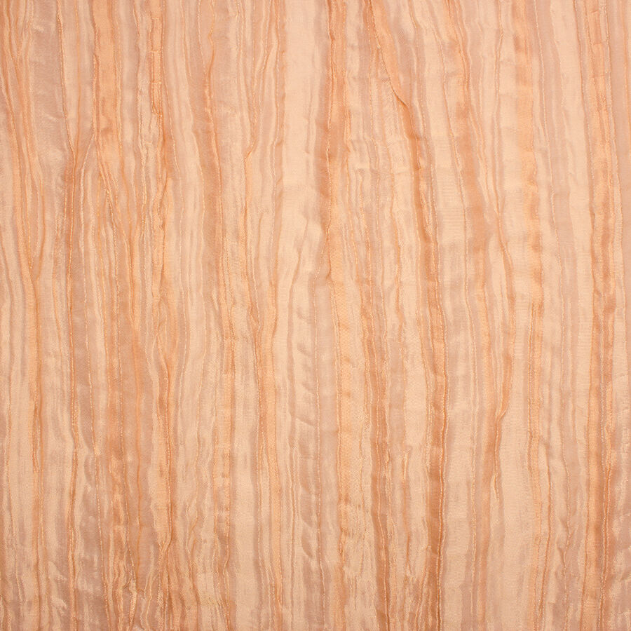 Nude/Gold Two-Tone Crinkled Chiffon