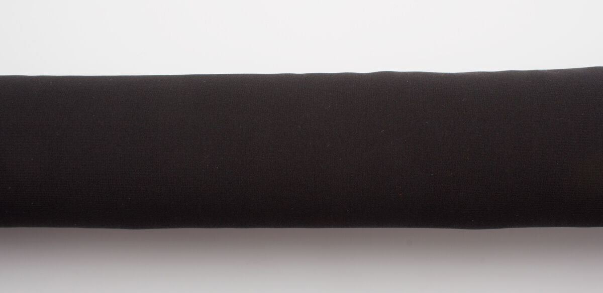 Jet Black Silk Georgette