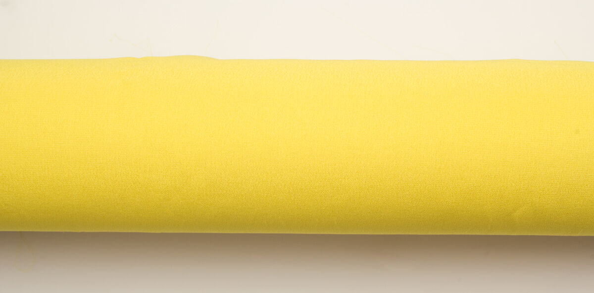 Yellow Silk Satinised Chiffon