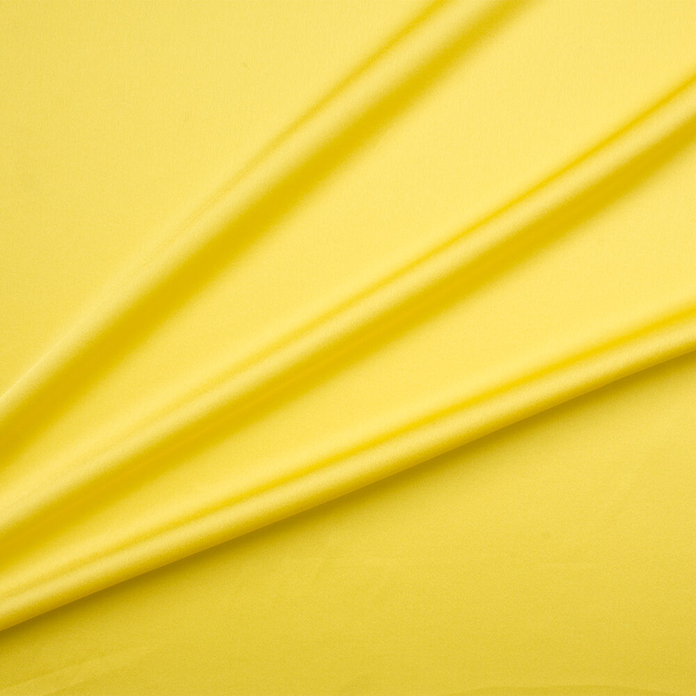 Yellow Silk Satinised Chiffon