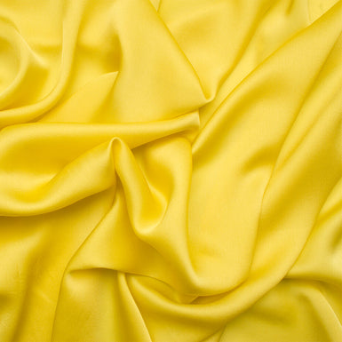 Yellow Silk Satinised Chiffon