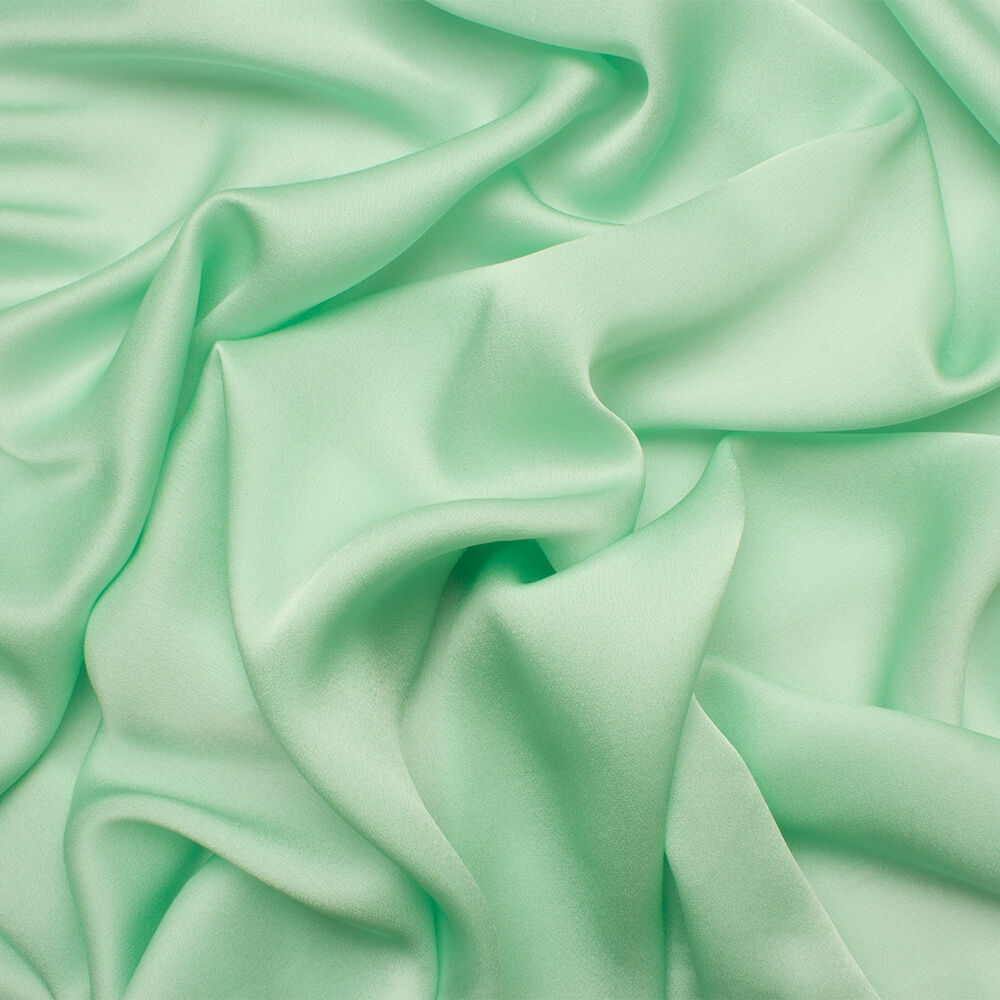 Mint Green Silk Satinised Chiffon