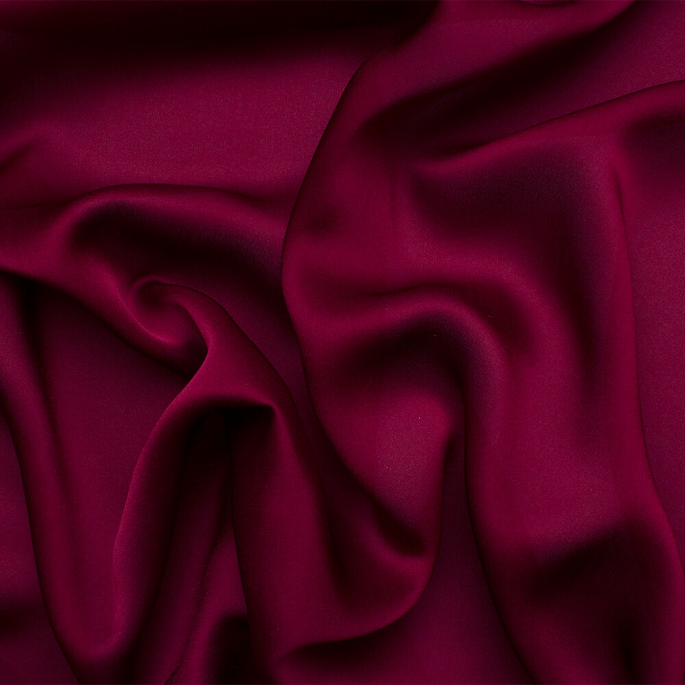 Maroon Silk Satinised Chiffon