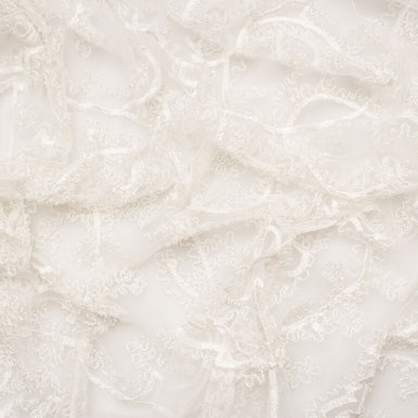 Soft Ivory Embroidered Tulle