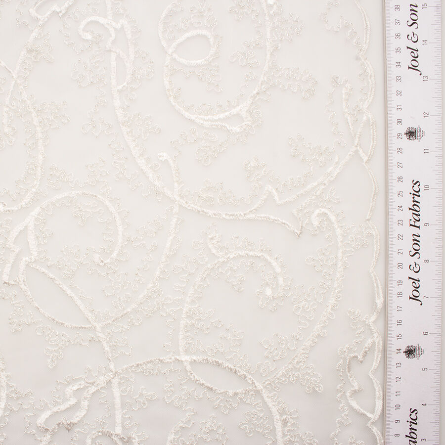 Soft Ivory Embroidered Tulle