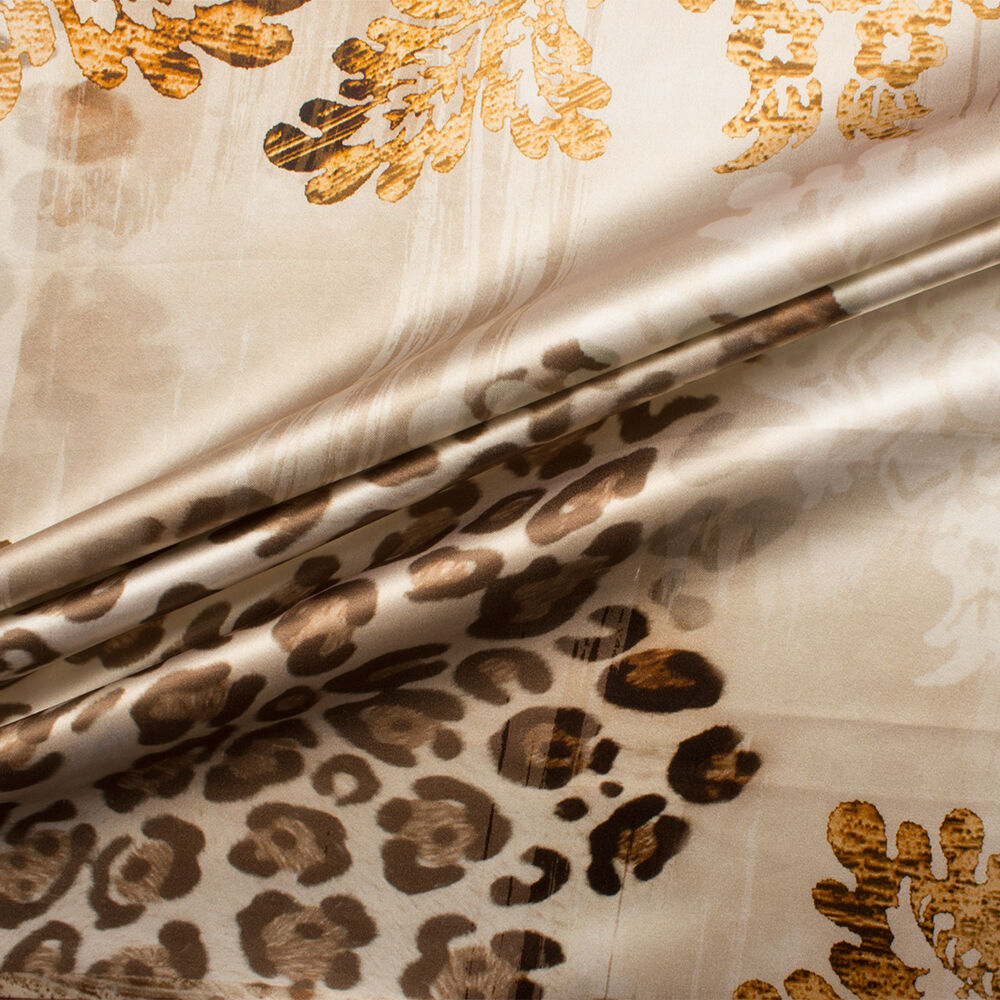 Soft Brown 'Animal' Duchess Silk Satin (A 2.90m Piece)