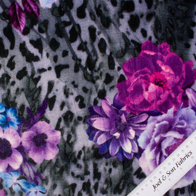 Animal/Floral Printed Silk Velvet