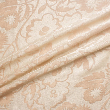 Cream/Ivory Devoré Velvet Lamé