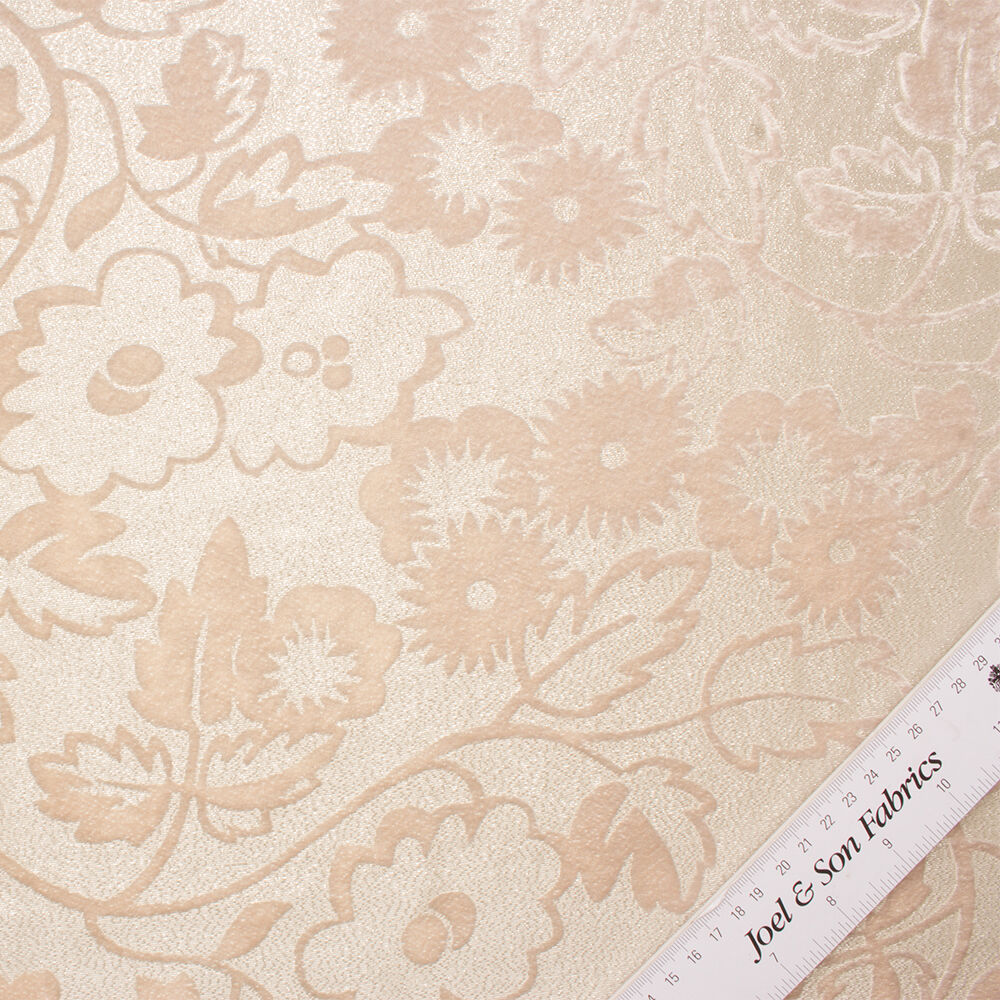 Cream/Ivory Devoré Velvet Lamé