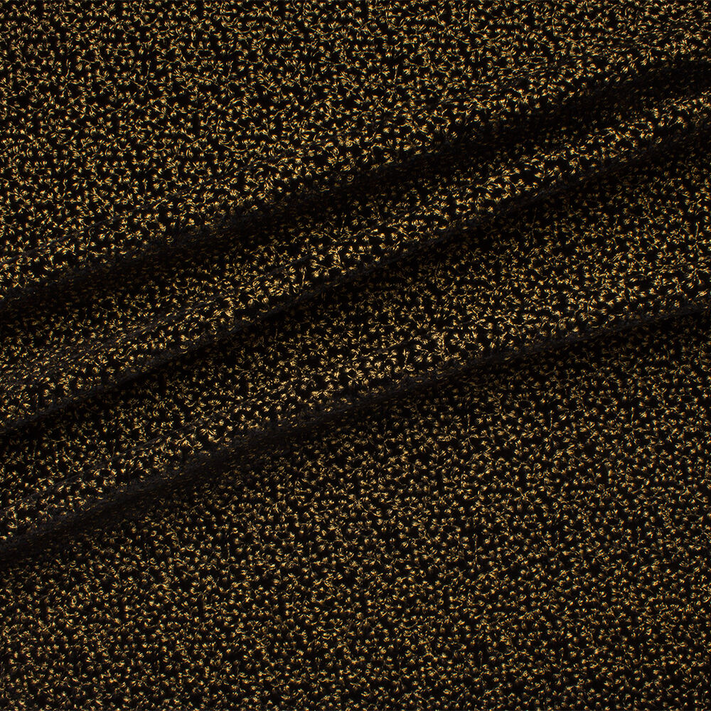Black/Gold Embroidered Velvet (A 2.20m Piece)
