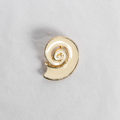 Ivory & Gold Toned Swirl Button