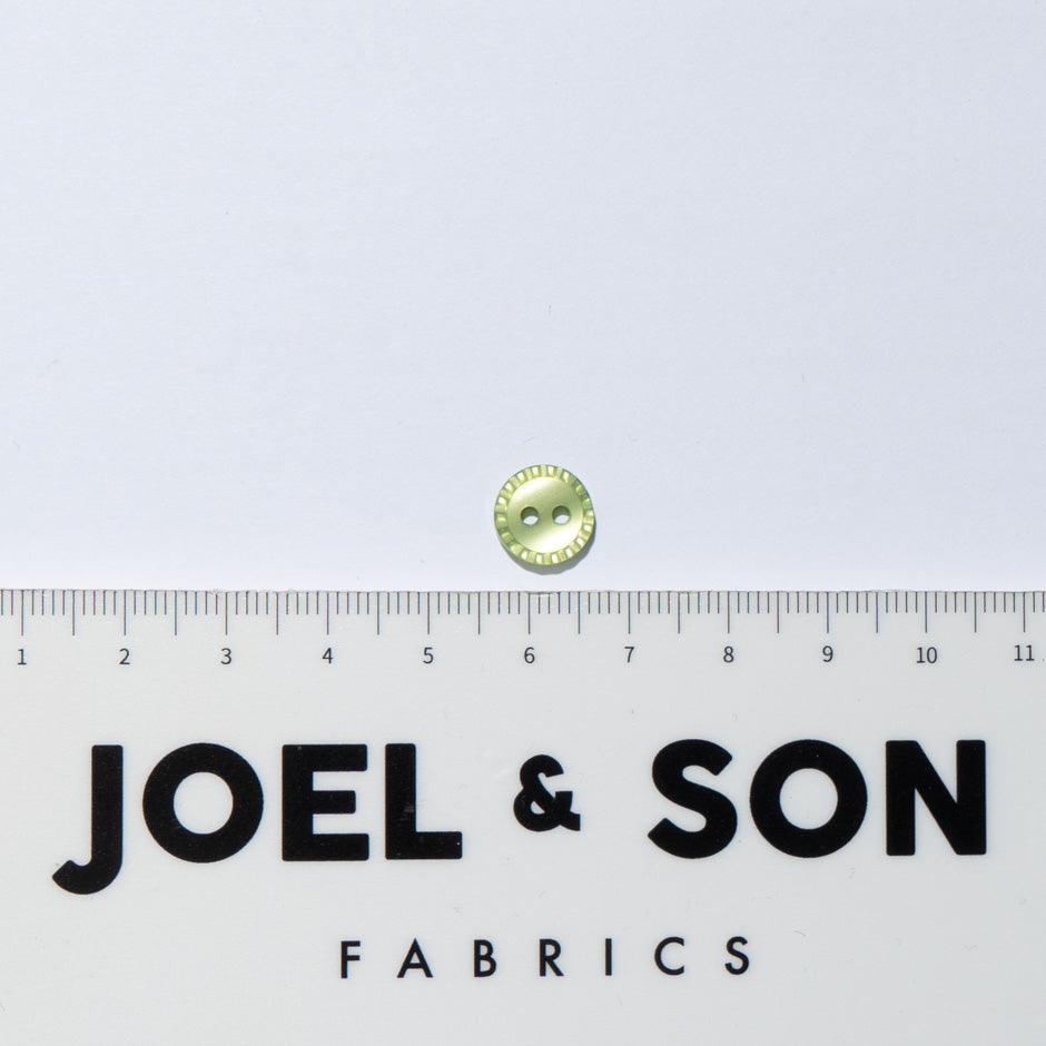 Lime Green Fluted Shirting Button
