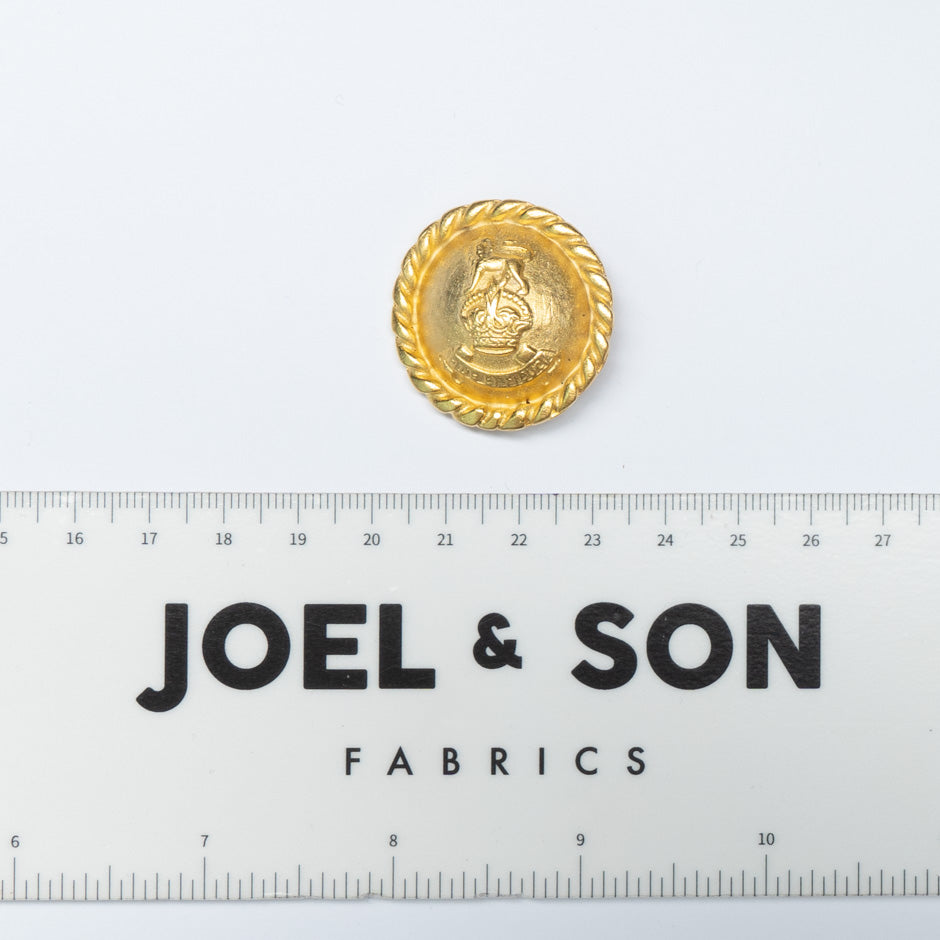 Large Round Crest & Rope Button