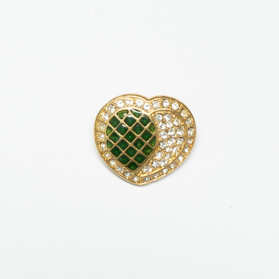 Heart Diamanté Button | Shop Accessories