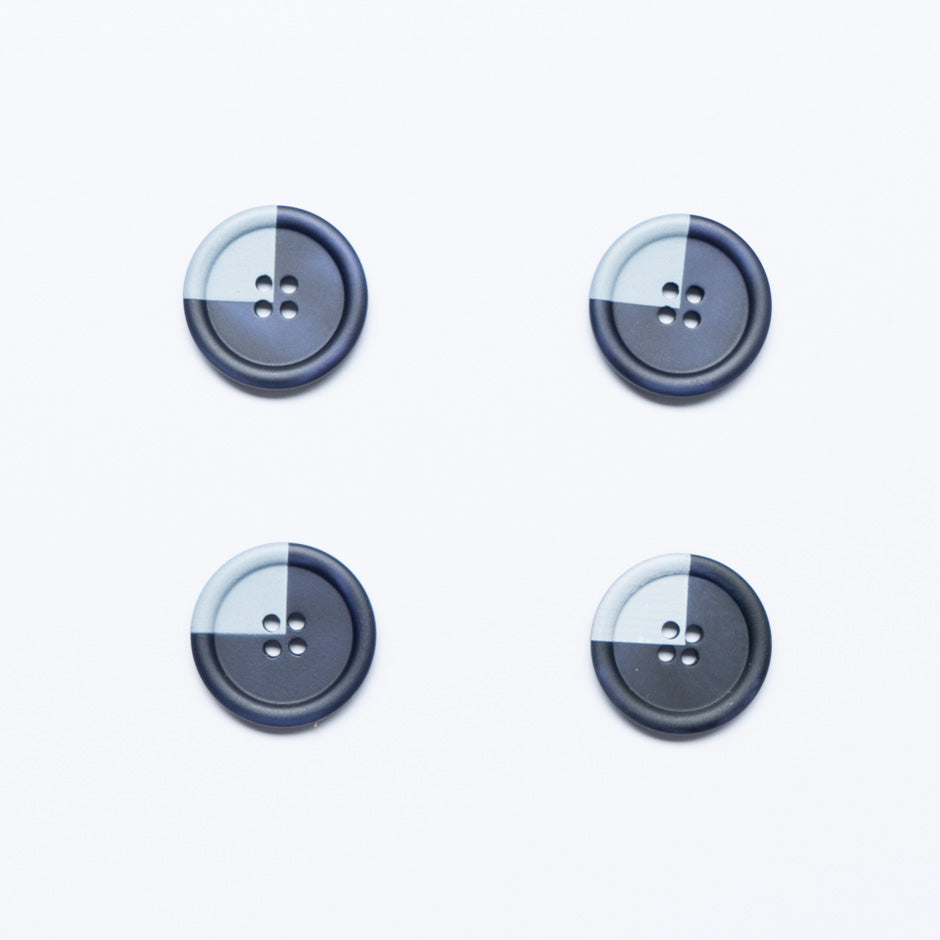 Blue Two-Tone Round Button