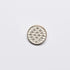Diamanté White Enamel Round Gold Button