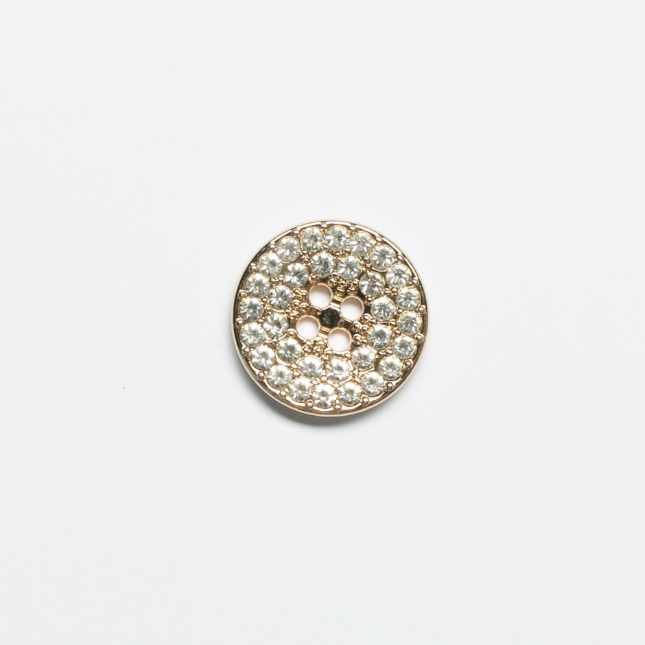 Diamanté Covered Gold Coloured Button