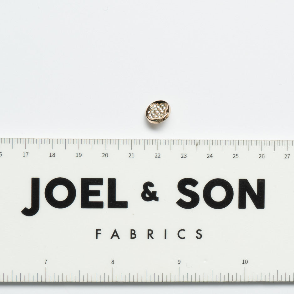 Mini Diamanté Gold Coloured Button