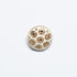 Gold Star & Cream Enamel Round Button