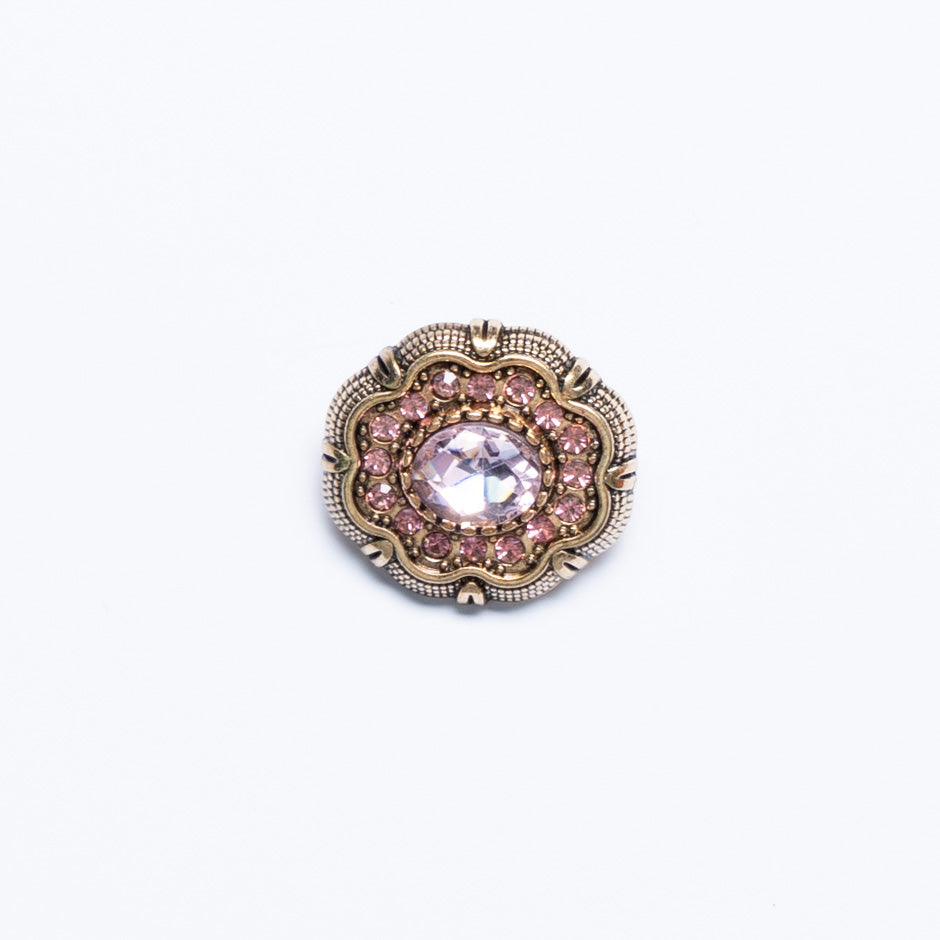 Pink Diamanté Centred Button