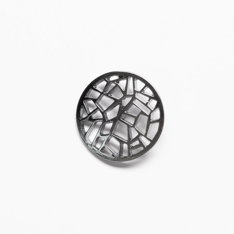 Large Dark Grey Abstract Button