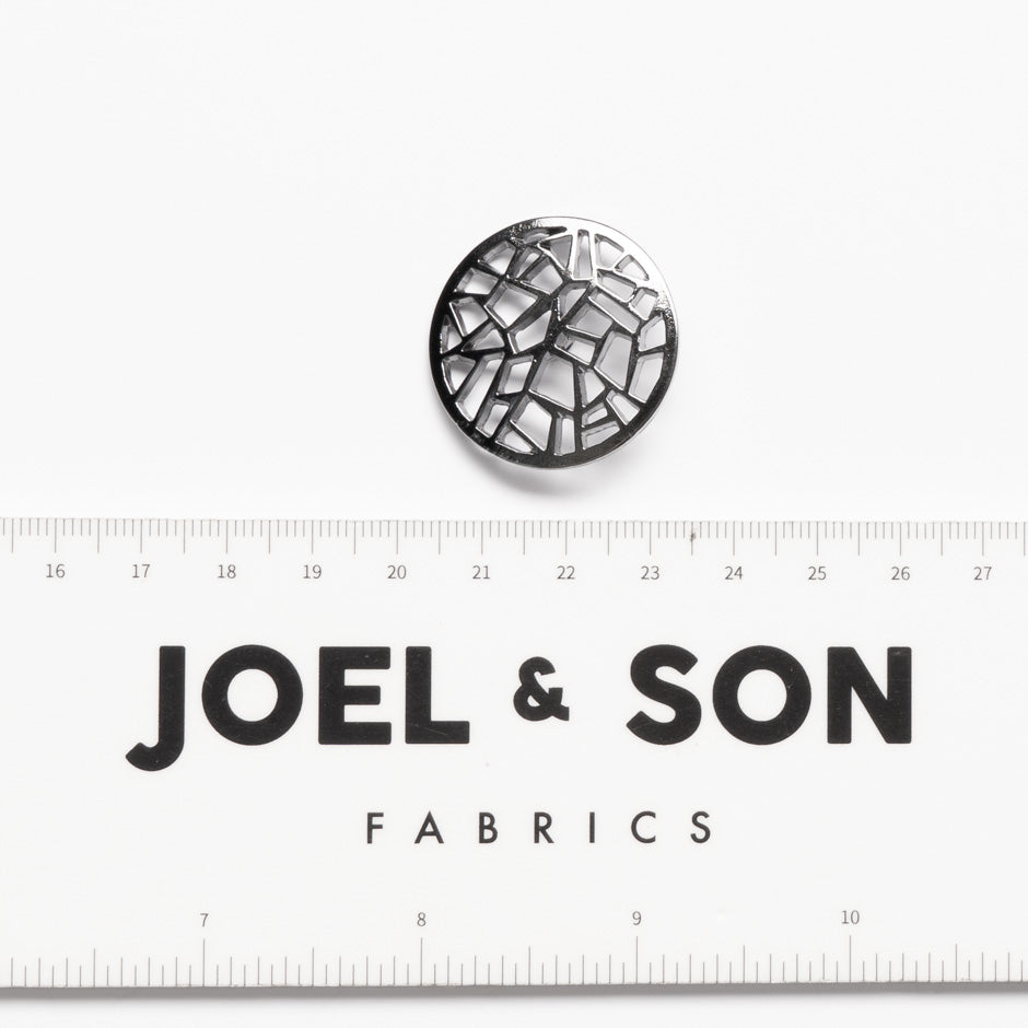 Large Dark Grey Abstract Button