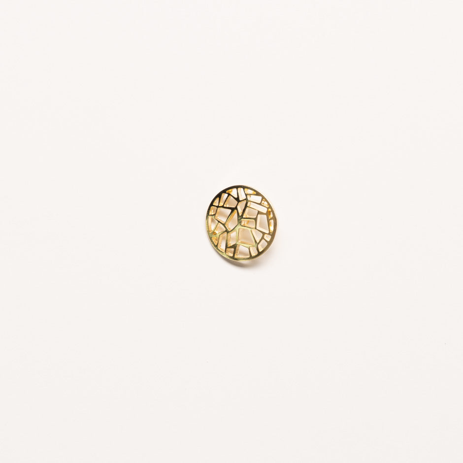 Medium Gold Coloured Abstract Button