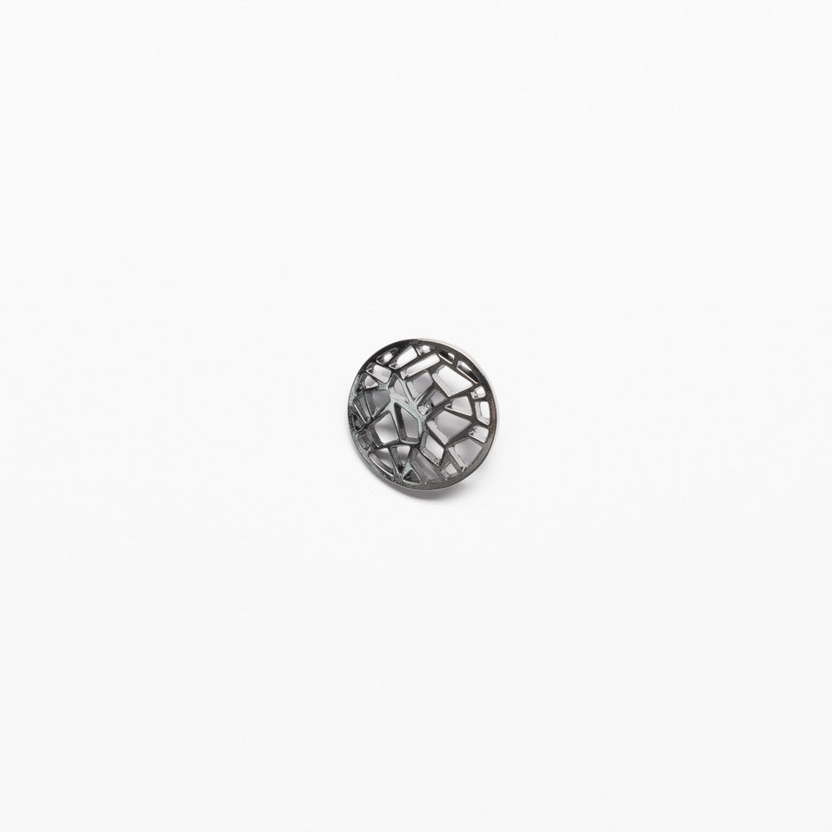 Medium Dark Grey Abstract Button