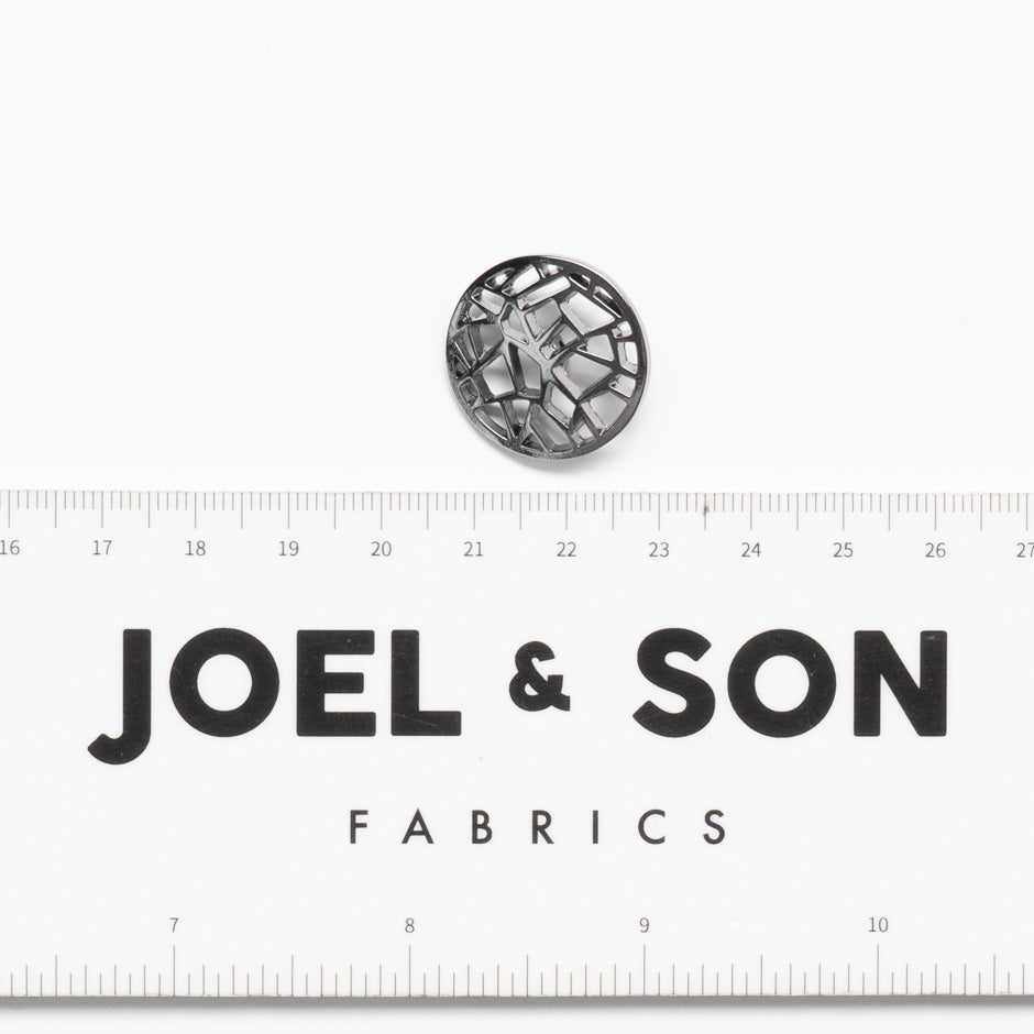 Medium Dark Grey Abstract Button