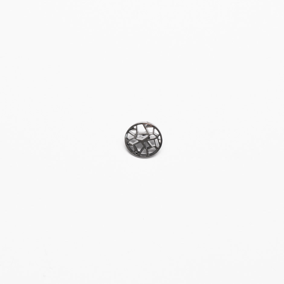 Small Dark Grey Abstract Button