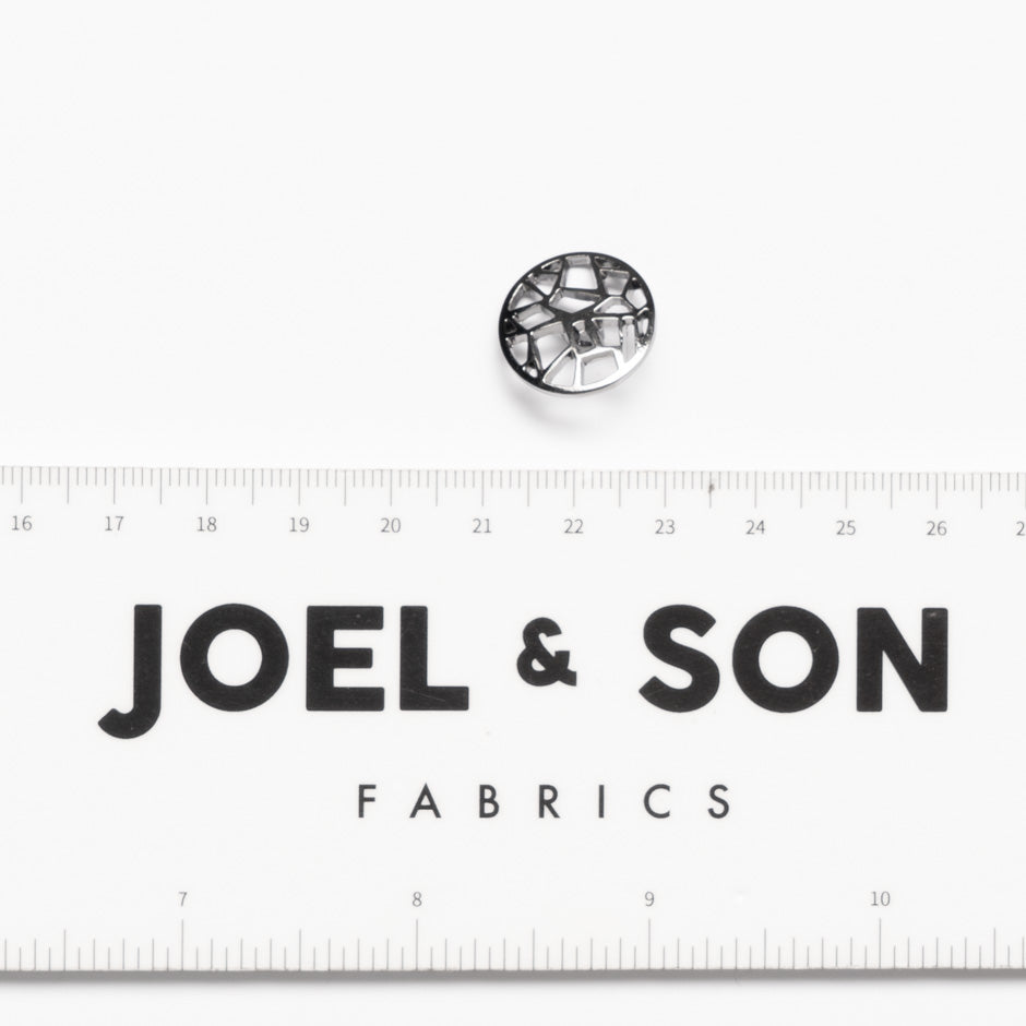 Small Dark Grey Abstract Button