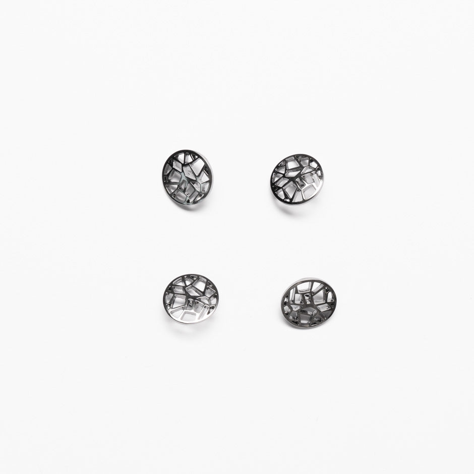 Small Dark Grey Abstract Button