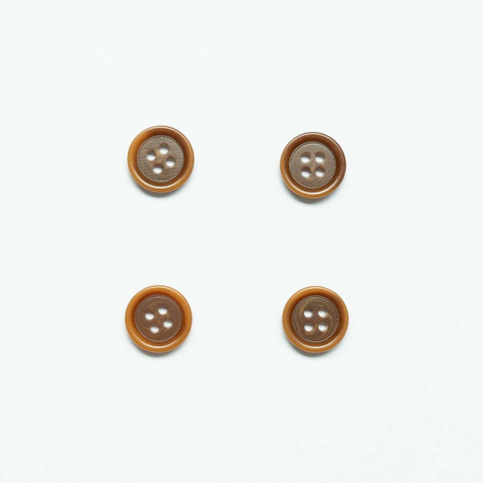 Small Sized Camel Coloured Jacket Button