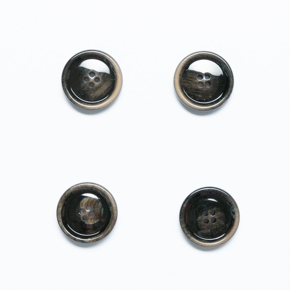 Medium Sized Black/Brown Jacket Button