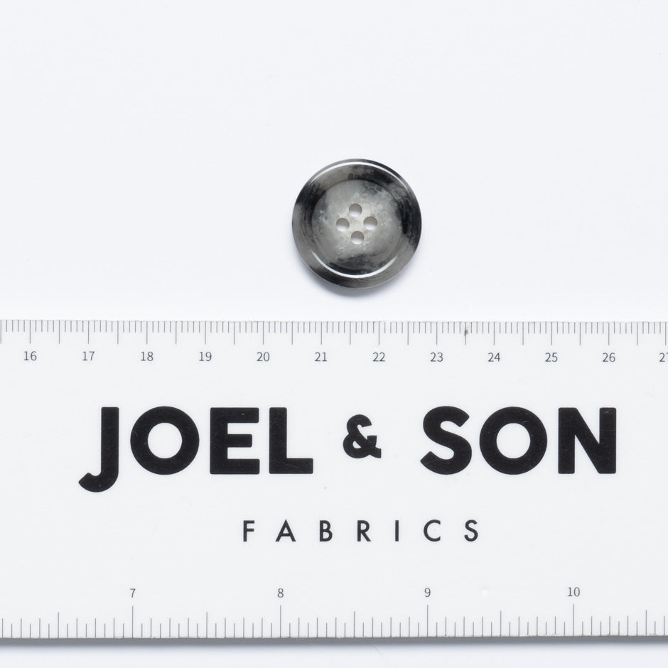 Medium Sized Grey Tortoiseshell Jacket Button