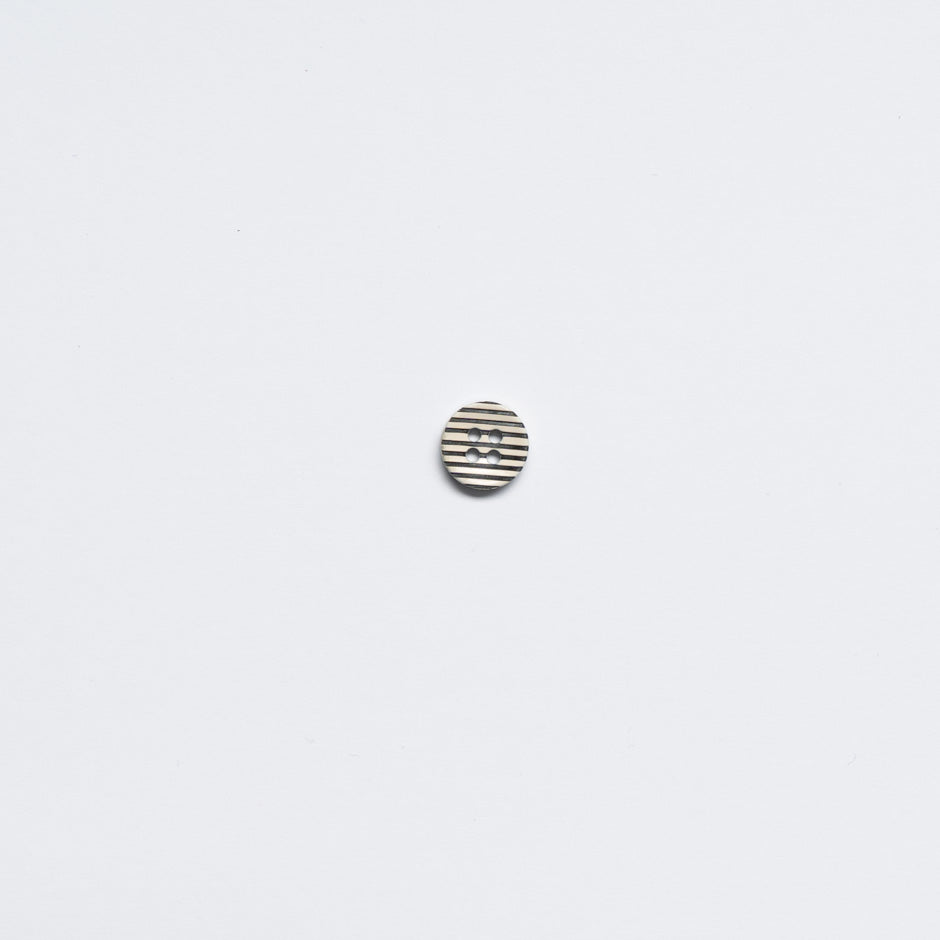 Black Striped Ivory Shirting Button