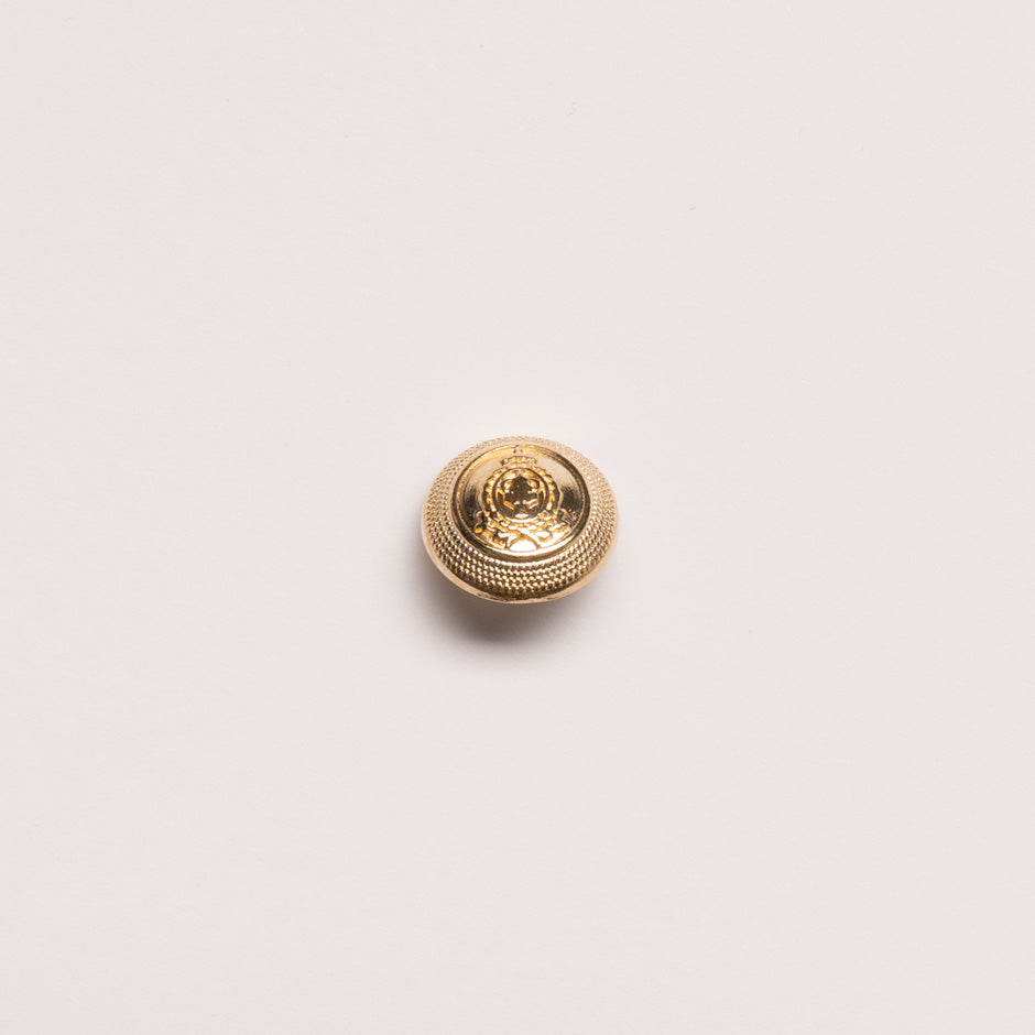 Small Gold Toned 'Crest' Jacket Button