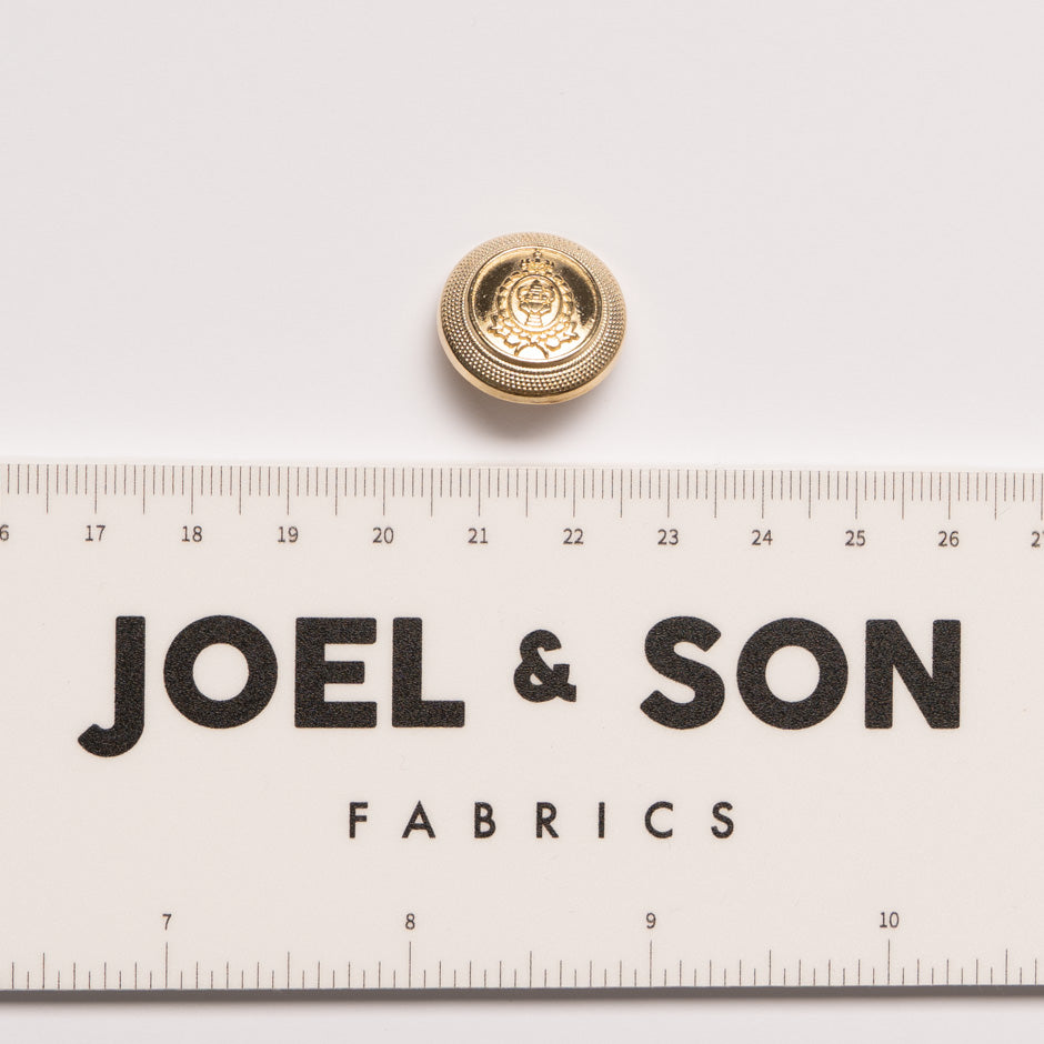 Gold Toned 'Crest' Jacket Button