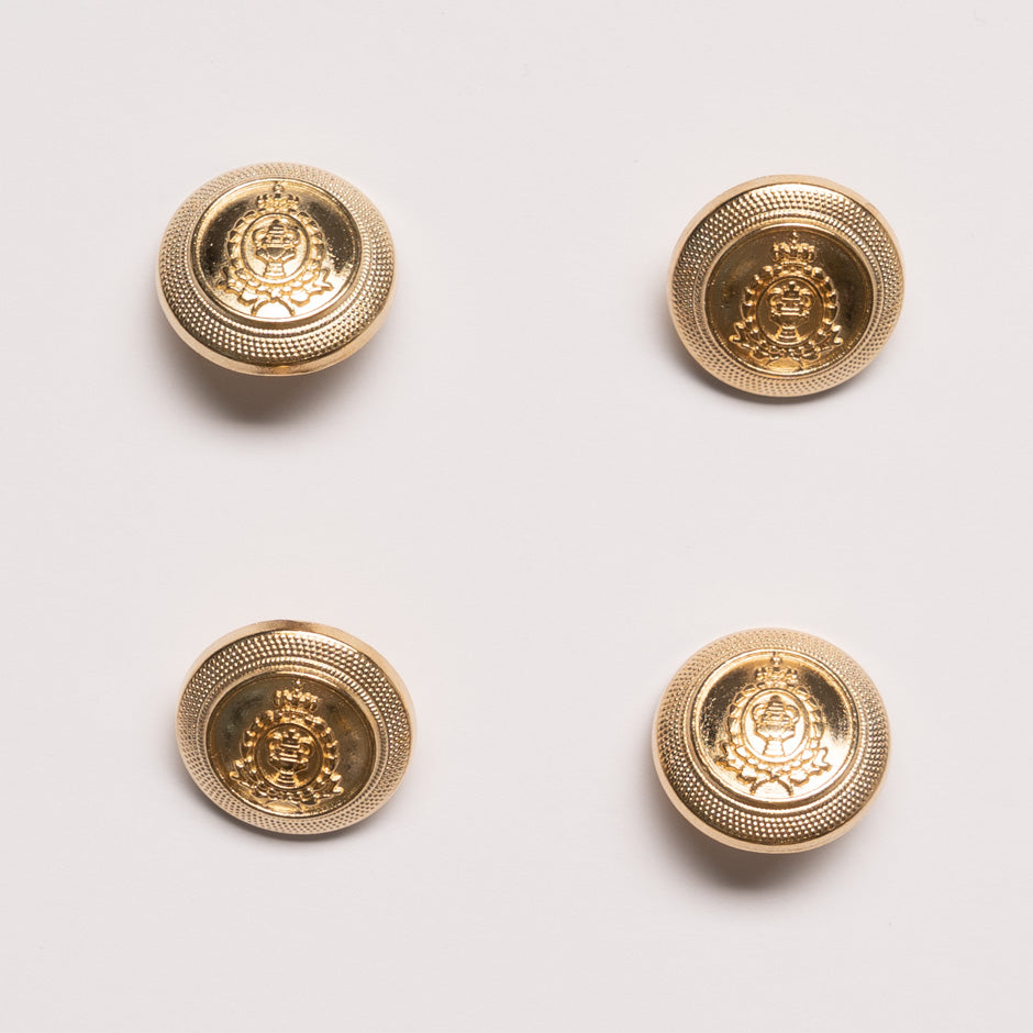 Gold Toned 'Crest' Jacket Button