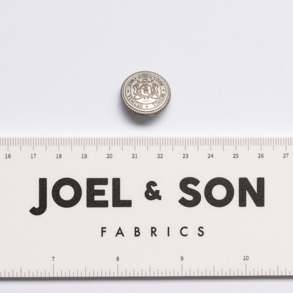 Pewter Toned 'Crest' Jacket Button