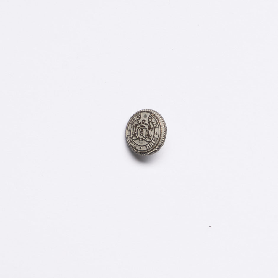 Small Pewter Toned 'Crest' Jacket Button
