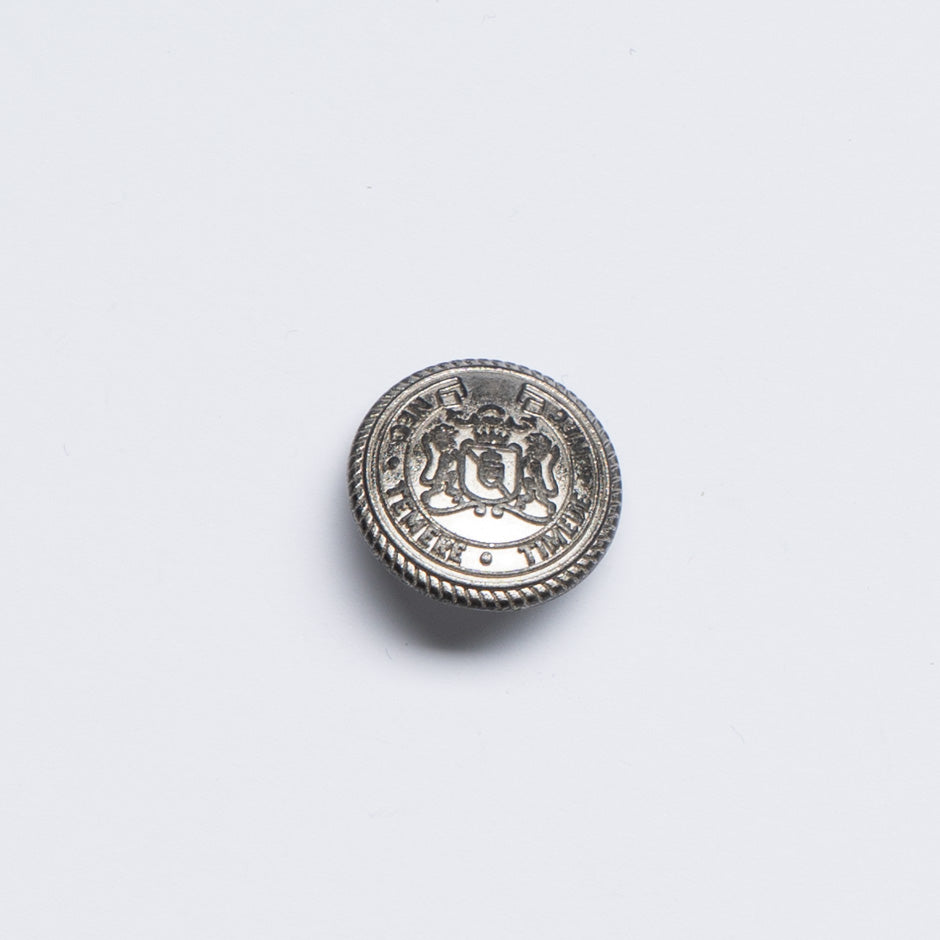 Dark Pewter Toned 'Crest' Jacket Button