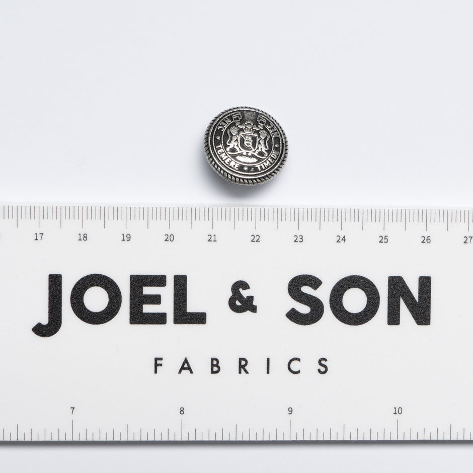 Pewter & Black 'Crest' Jacket Button