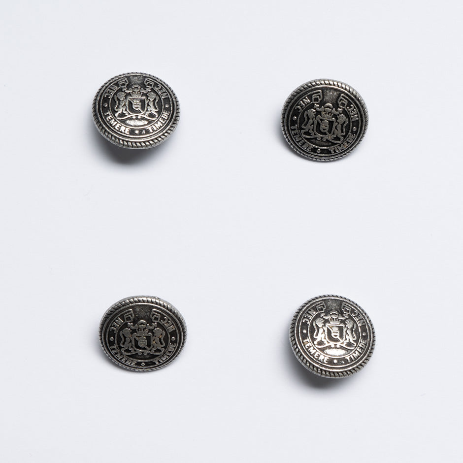 Pewter & Black 'Crest' Jacket Button